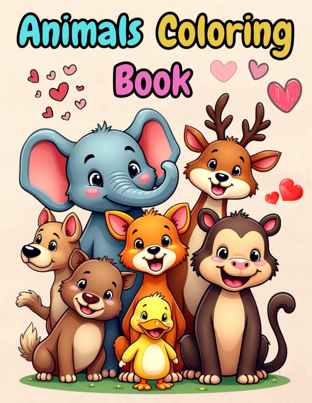 Colorful Creatures: A Fun Animals Coloring Book for Kids: Over 60 Adorable Animal Illustrations for Hours of Creative Fun and Learning