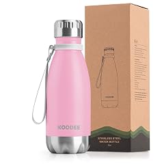 koodee Small Water Bottle for Girls 9 oz Stainless Steel Double Wall Vacuum Insulated Water Bottle for Back