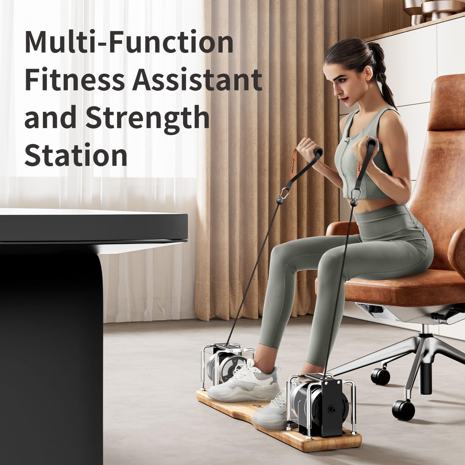 Dispositivo de Fitness portátil – Sistema de Entrenamiento de Fuerza Todo en uno con Resistencia Ajustable (7-17 kg), 4 Modos, Entrenamiento de Cuerpo Completo, diseño Compacto para hogar y Viajes