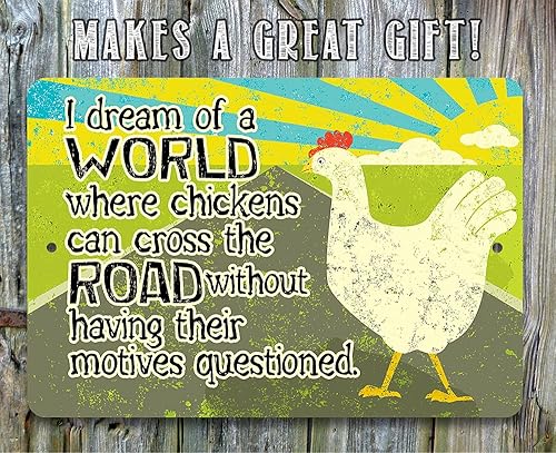 Miniatura 9 de Chicken Cross The Road - Funny Chicken Coop Sign, Modern Farmhouse Decor and Hen House Display, Great Gift for Chicken Farm Owners, 8x12 Use Indoors