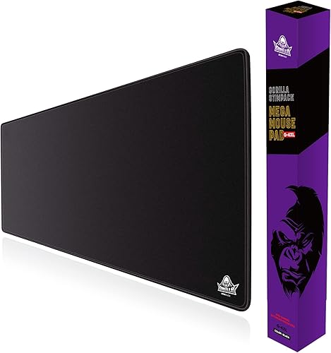Gorilla Stimpack Alfombrilla de mouse gigante 3XL de gran tamaño (48 x 24 x 0.2 pulgadas), alfombrilla de mouse extendida XXXL de escritorio