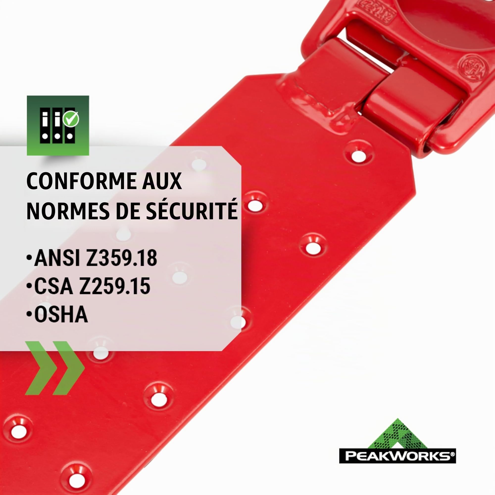 Peakworks Fall Protection V8229100 Industrial/Construction Reusable Roof Anchor Bracket, Hinged, OSHA/ANSI Compliant, Temporary, Red (Anchor Screws Sold Seperately)