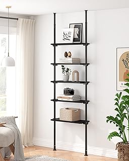 29 Hallway Storage Ideas To Turn Tight Spaces Into Smart Zones 126 ALLZONE 5 Tiers Narrow Bookshelf, Tall Adjustable Ladder Book Shelf with...