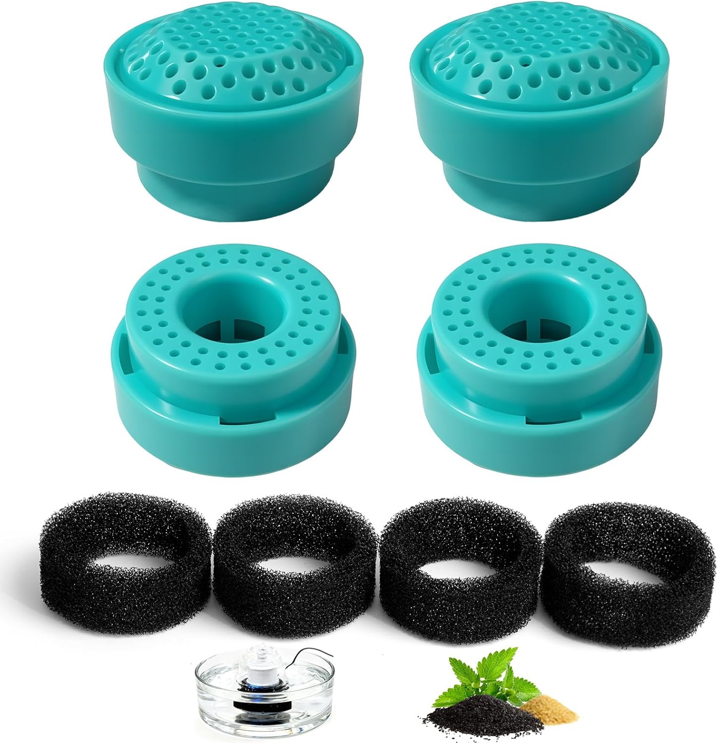 Glass Cat and Dog Water Fountain 90oz/2.7L, Automatic Pet Water Dispenser with Quiet Pump, Drinking Fountain for Cats and Small Dogs, Easy to Clean