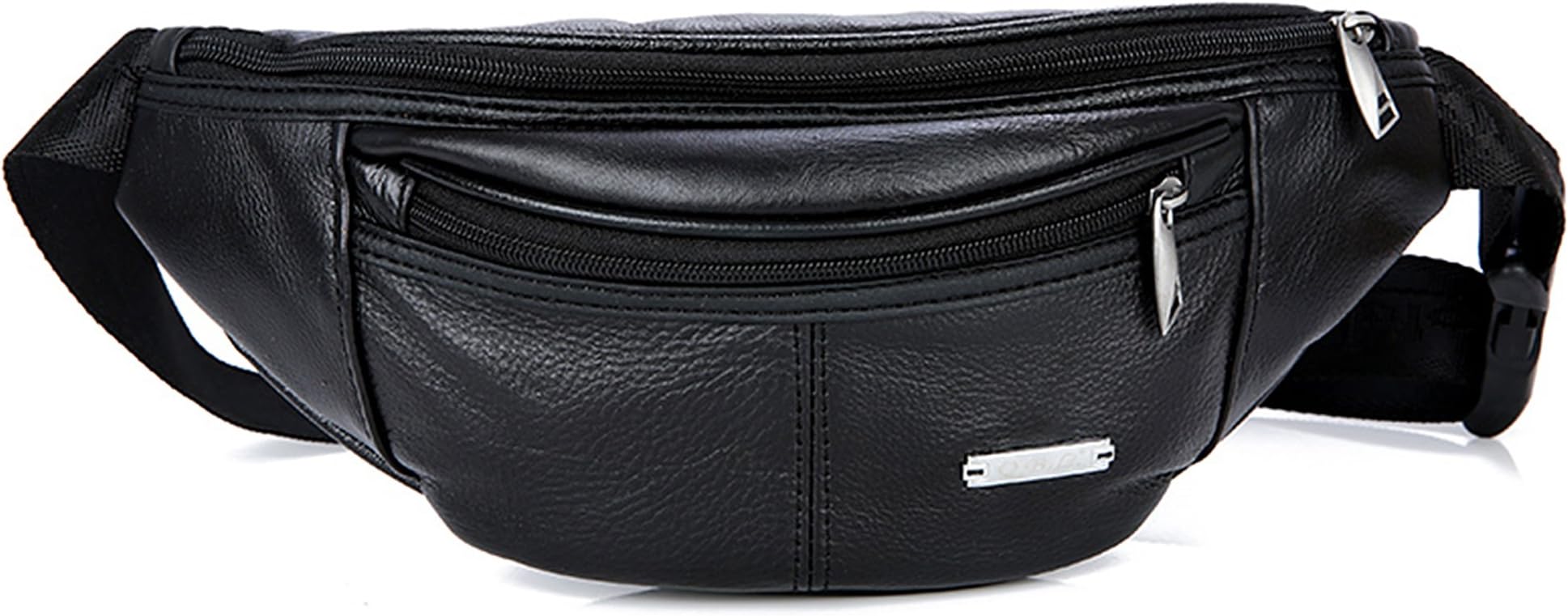 Men Women Genuine Leather Waist Bag Sport Pack Fanny Cross Body Backpack Travel Hiking Bag