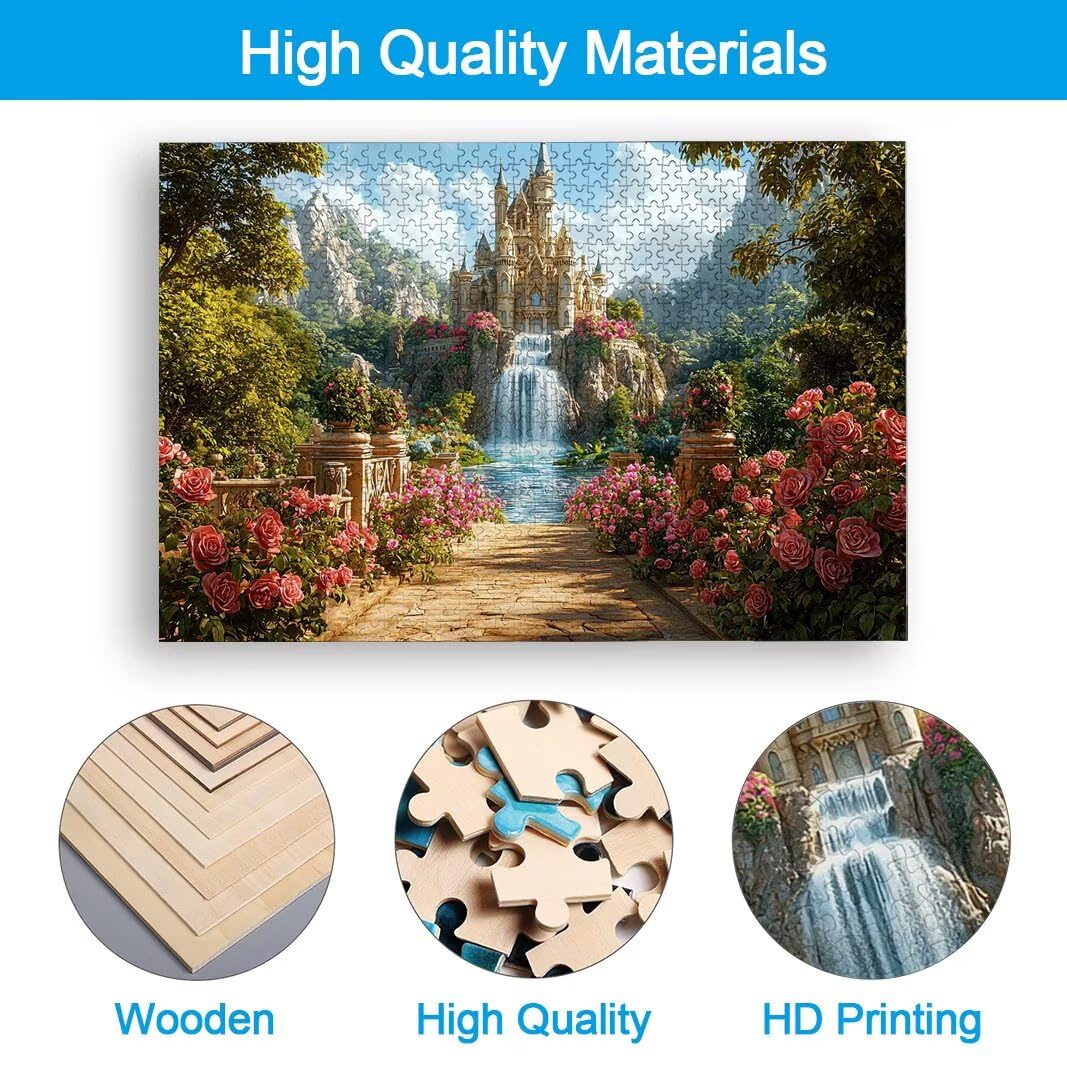 Puzzle 1500 Piezas, Puzzle Castillo de Madera para Adultos, Regalos -2440