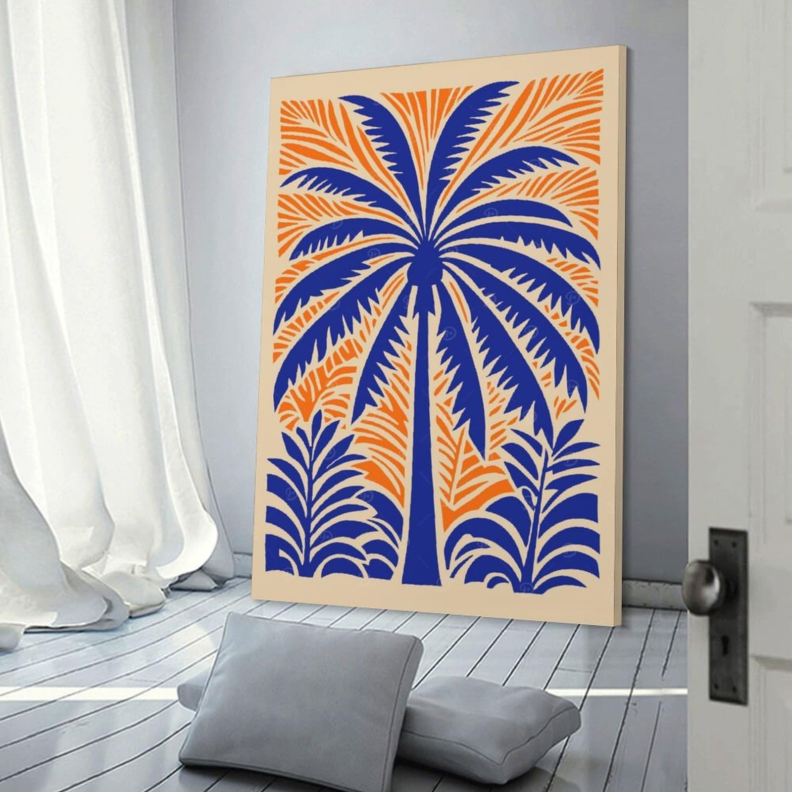 Junmoney Palm Tree Art Print Wall Art Print, 24x36inch(60x90cm), for Lounge Decor, Bedroom Walls Or Flats, Decorative Artwork for Empty Walls