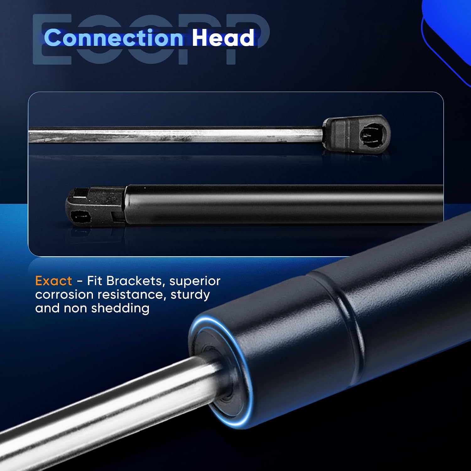 ECCPP Lift Support Hood Replacement Struts Gas Springs Fit for Ford Crown Victoria 1998-2011,for Mercury Grand Marquis 2006-2011,for Mercury Marauder 2003-2004 Set of 2