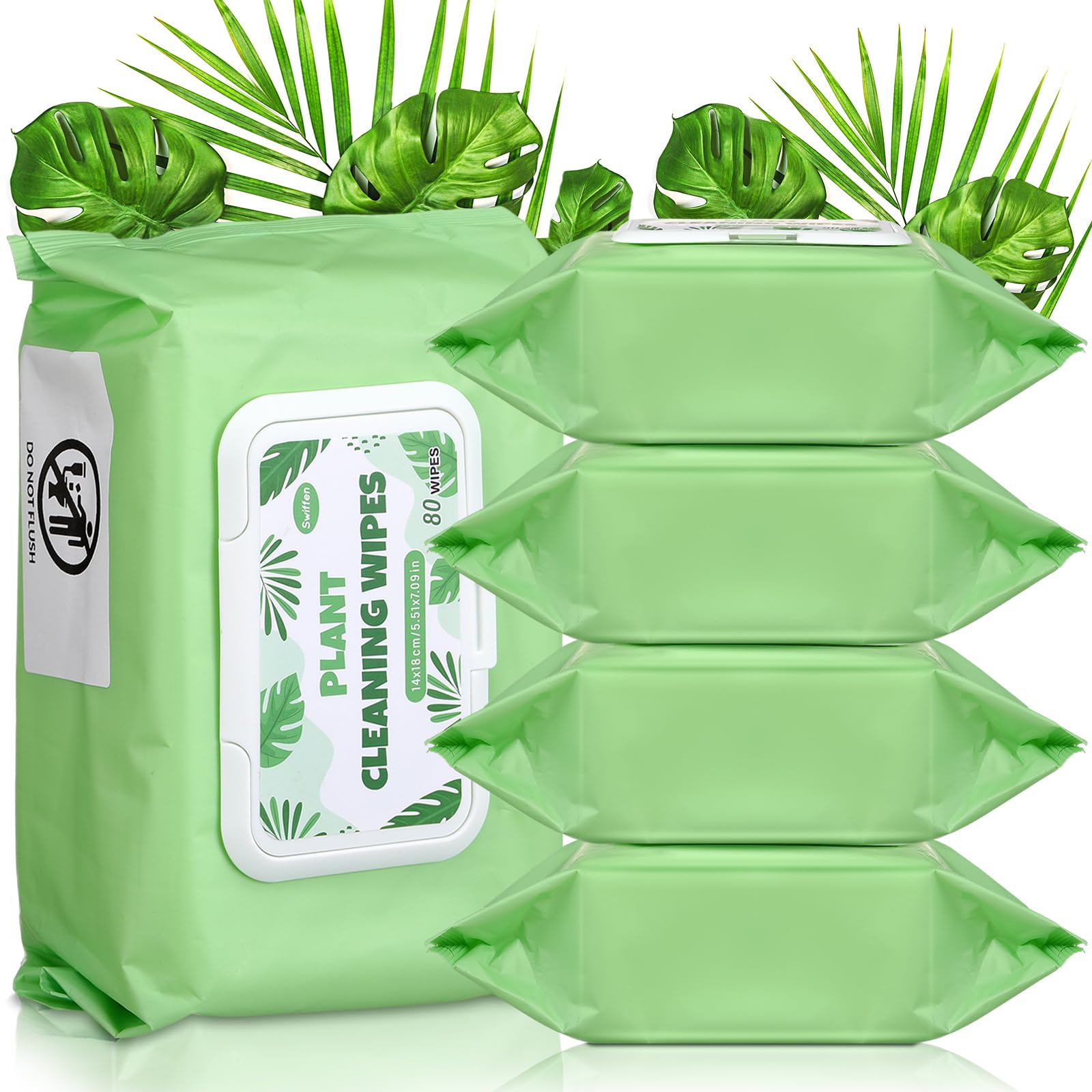 320 toallitas de limpieza de plantas para hojas, limpiador de hojas de plantas y brillo de hojas, sin perfume, tejido de gofre grueso, mejores toallitas de fotosíntesis para plantas de interior y