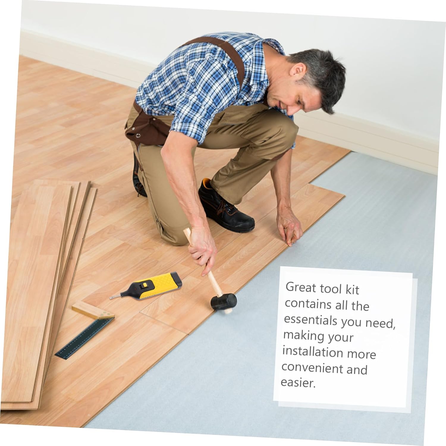 1Set Floor Gap Repair Tool Durable Scratch Repair Kit for Hardwood and Laminate Floors Includes Wax Block Electric Scraper and Cleaning Tools for Easy
