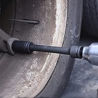 Vista 6 de Barra de extensión de impacto de 1 pulgada con pasador de bloqueo de 10 pulgadas, extensión de enchufe de impacto, acero CR-MO