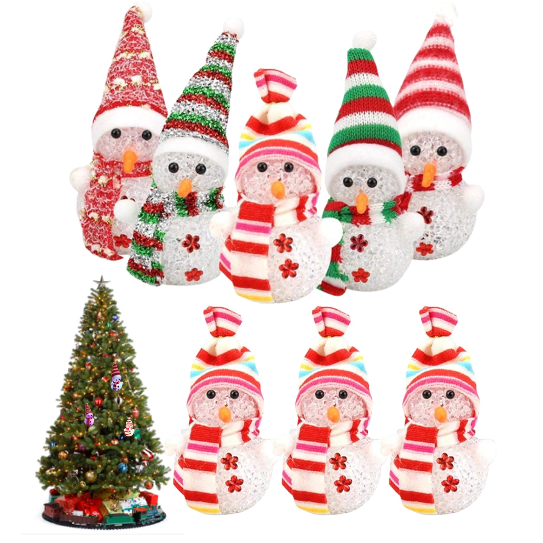 Veilleuse de nuit Noël bonhomme de neige à pile lumière LED