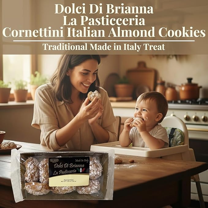 Dolci Di Brianna Cornettini Cookies - Galletas Italianas Rellenas de Crema - 2 Paquetes miniatura 2