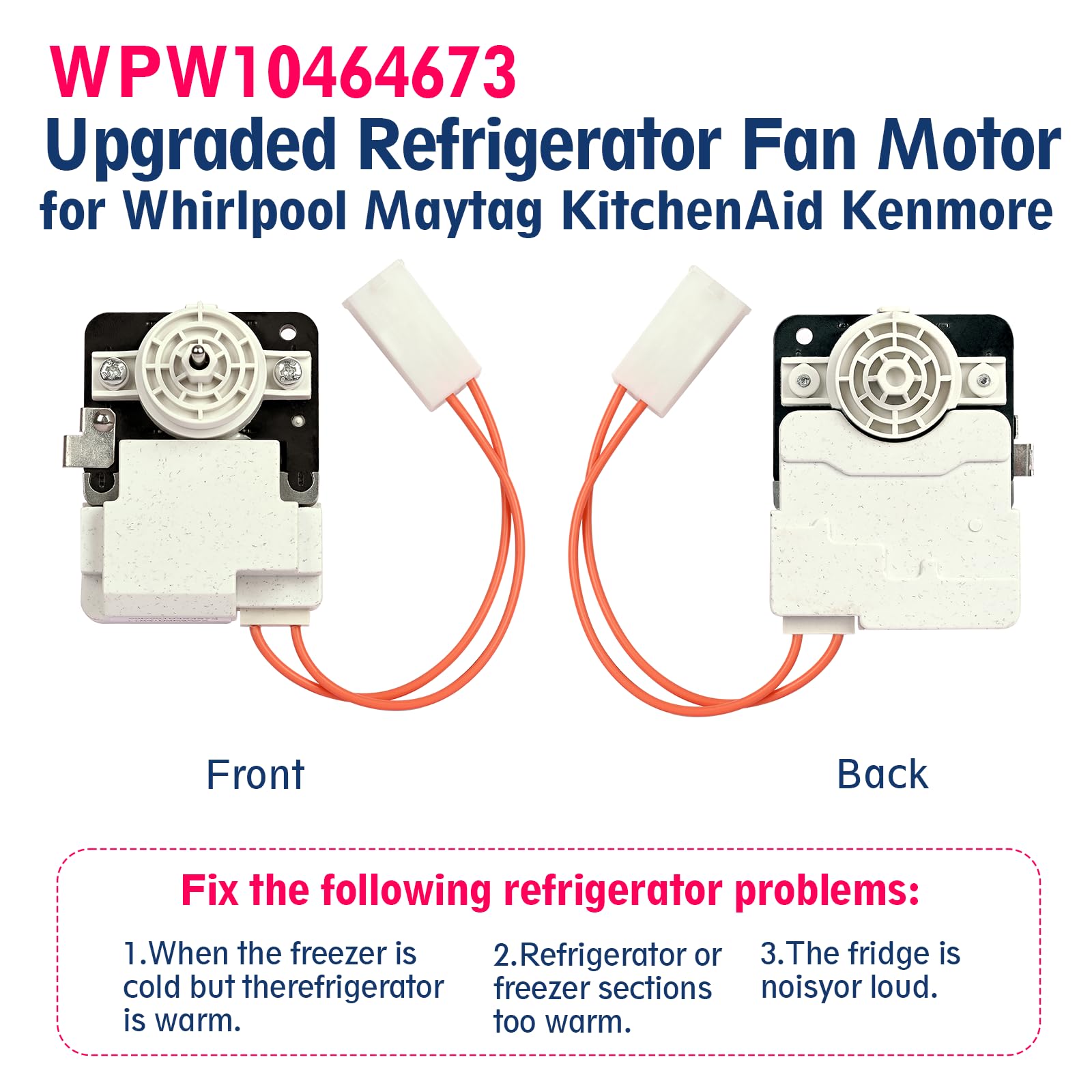 Aazon.co: W10464673 Refrigerator Evaporator Fan Otor For Whirlpool Aytag KitchenAid - View #3