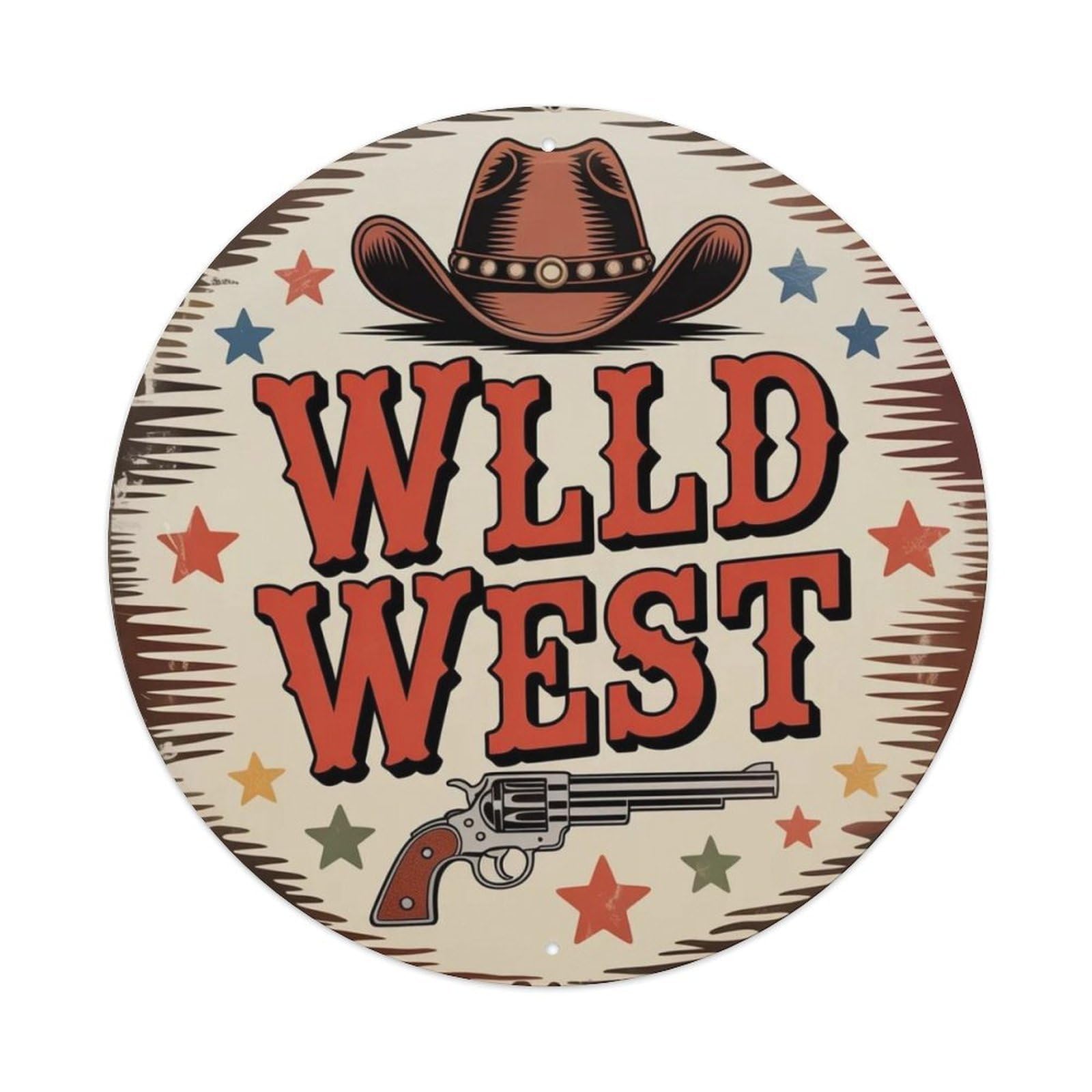 Desert Vibes Western Retro Metal Tin Sign Plaque