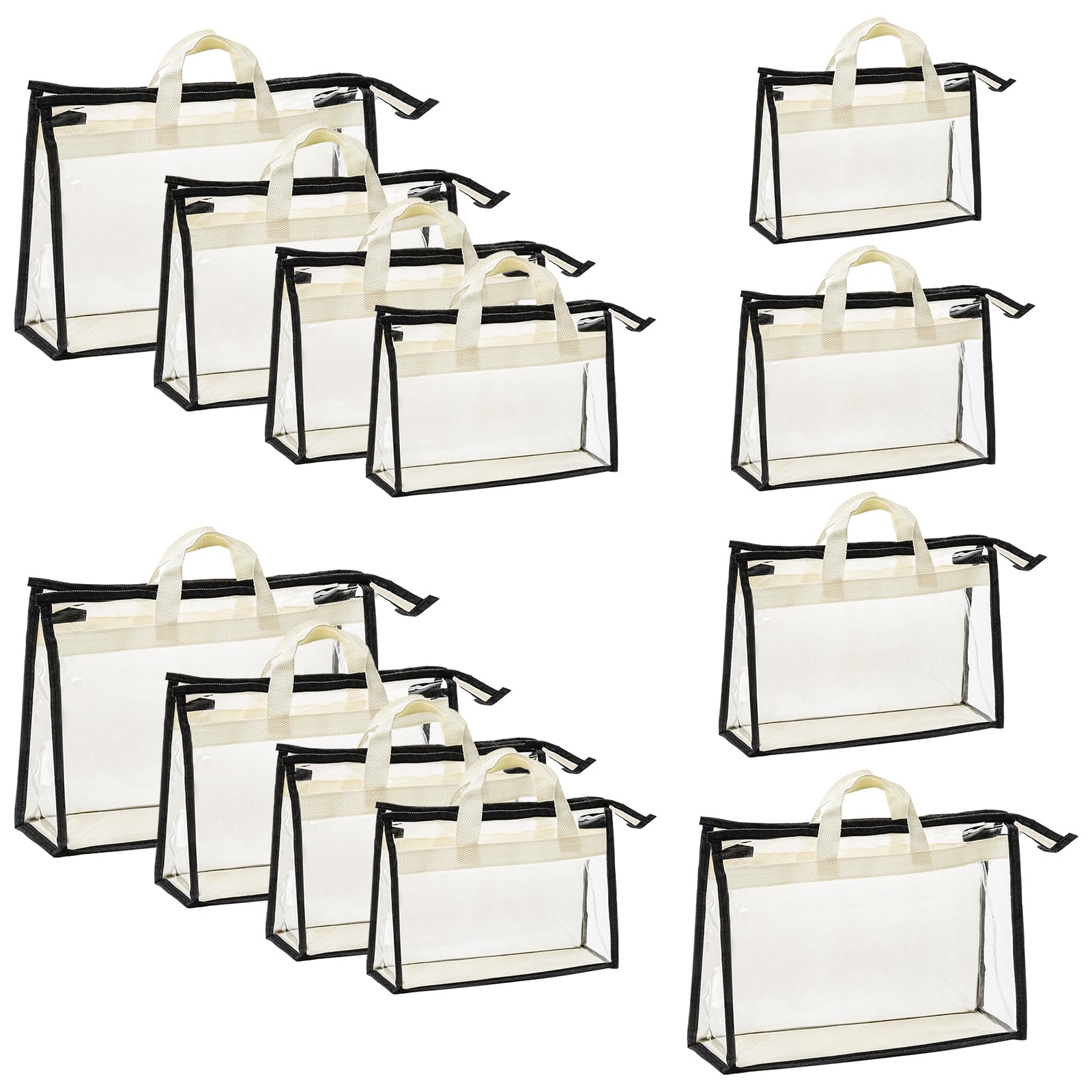 Storage closet clear out women’s bags and accessories 2-Pack Purse Organizer for Closet Clear Adjustable Handbag  main image 2