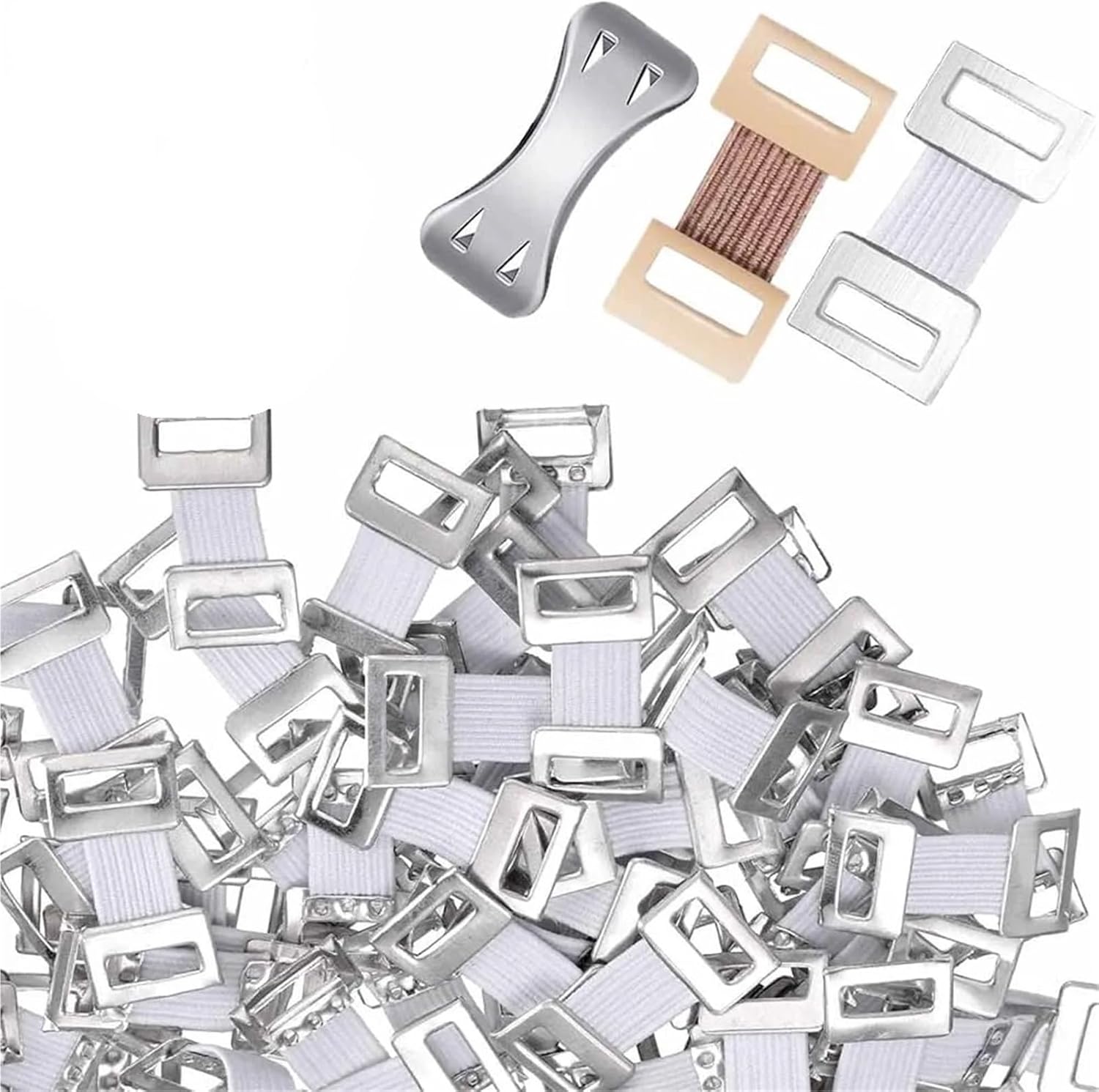 Bandage Clips 150pcs Elastic Bandage Clips Wrap Stretch Metal Replaceable for Various Types for Various Types Bandages(Sliver)