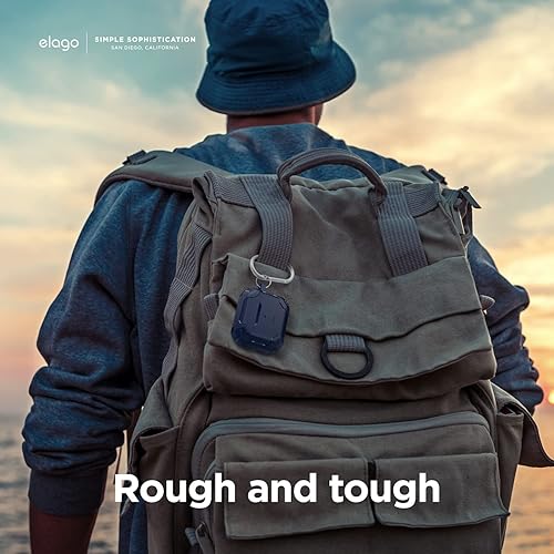 Miniatura 2 de elago Solid Armor - Funda compatible con AirPods de tercera generación, compatible con AirPods 3, diseño de absorción de golpes, TPU duradero, carga