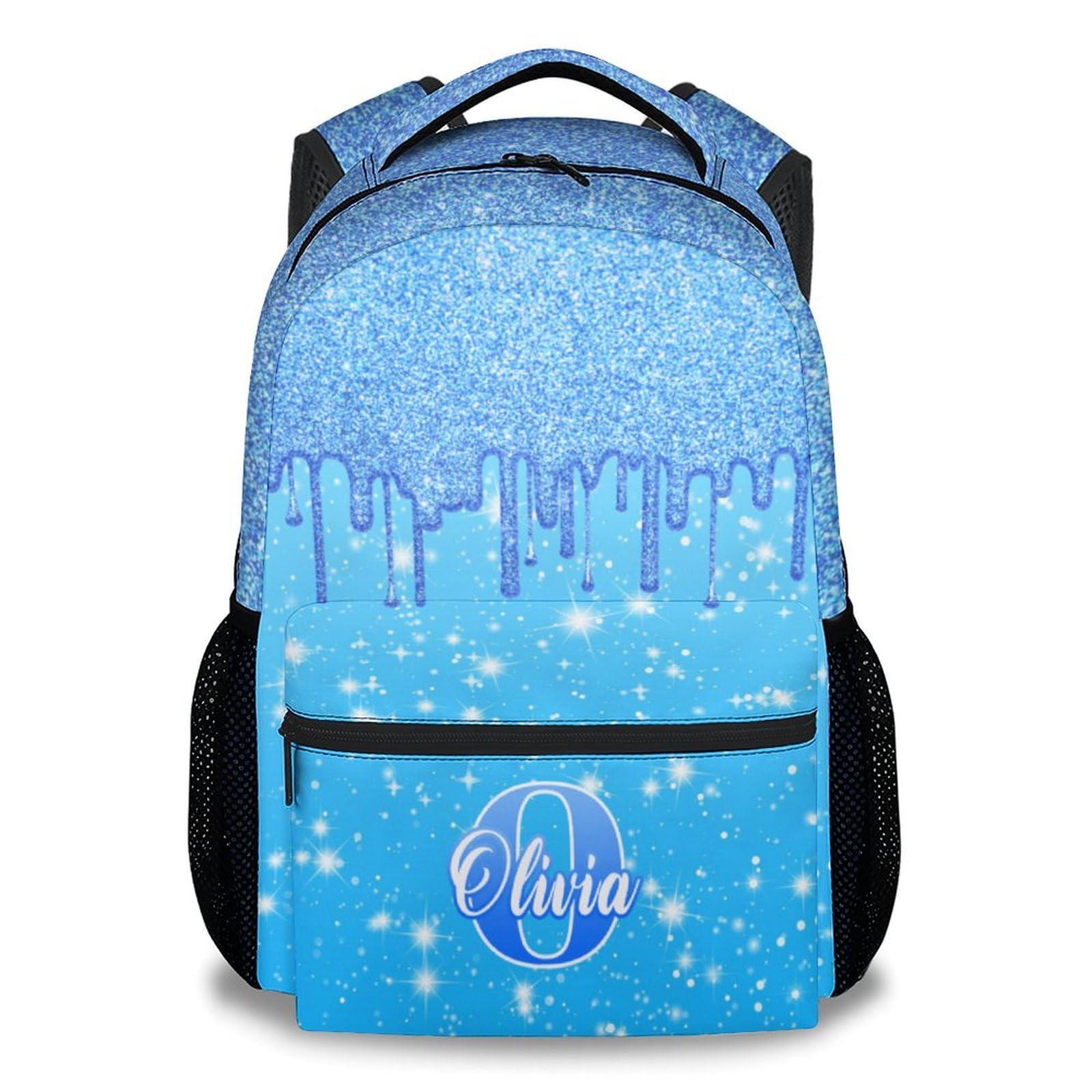 AIOMXZZ Custom Backpack, Personalized Backpacks for Girls, 17" Monogram School Bag for Preschool Kindergarten Elementary, Kids Bookbag for Toddler