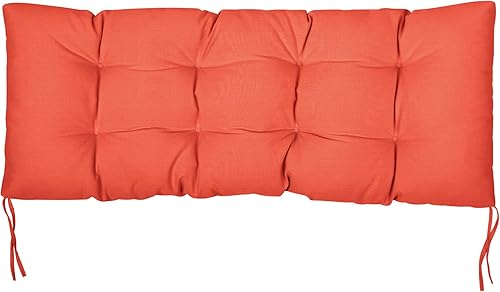 Sorra Home Sunbrella - Cojín de banco de lona, 60 x 19 x 3, naranja