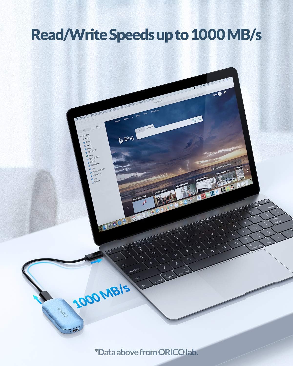 Flаѕh Dеаlѕ - 40% оƒƒ ORICO Mini 250GB Portable External SSD, Read/Write Speed Up to 1000MB/s Ultra-Slim High Speed, USB 3.1 Gen2 USB-C Port Aluminum Mobile Solid State Flash Drive for MacBook-IV300