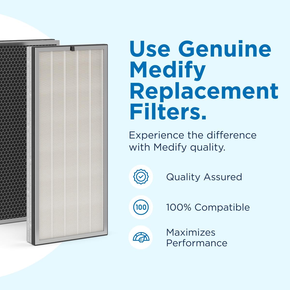 Medify MA-112 PRO Genuine Replacement Filter Set | 3-in-1 Pre-Filter, True HEPA H13 & Activated Carbon | For Smoke, Wildfires, Dust & Pollen | 99.97% Removal | 1-Pack