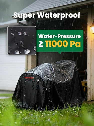 Miniatura 4 de Cubierta para cortacésped de montar, Eventronic 54" Cubierta para tractor cortacésped de montar Impermeable Resistente Duradera (poliéster