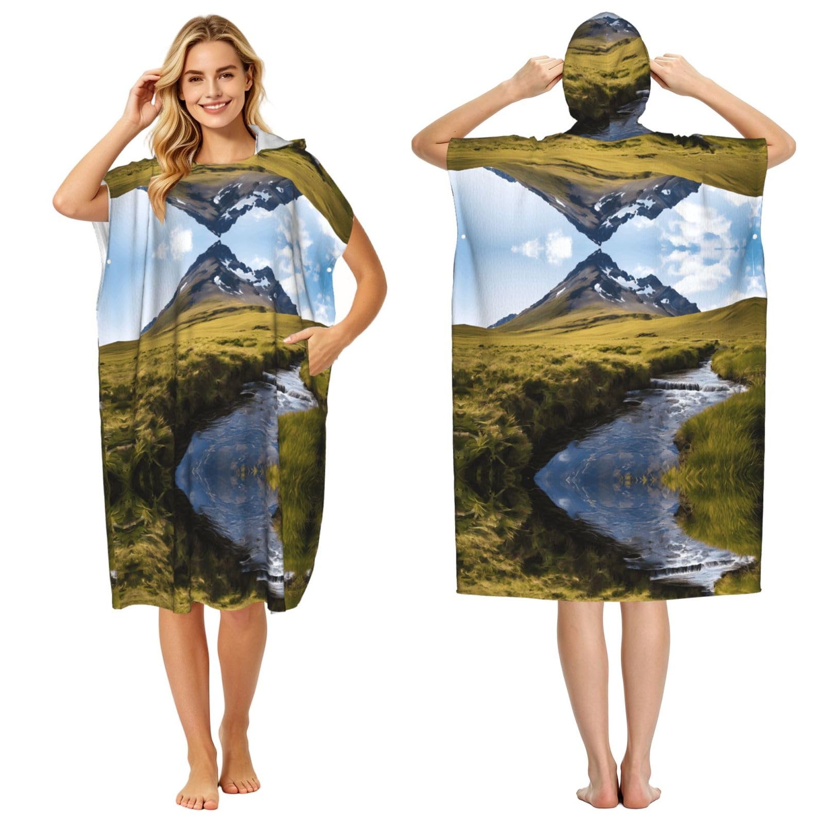 Peignoir à langer en microfibre compact et serviette de bain de plage