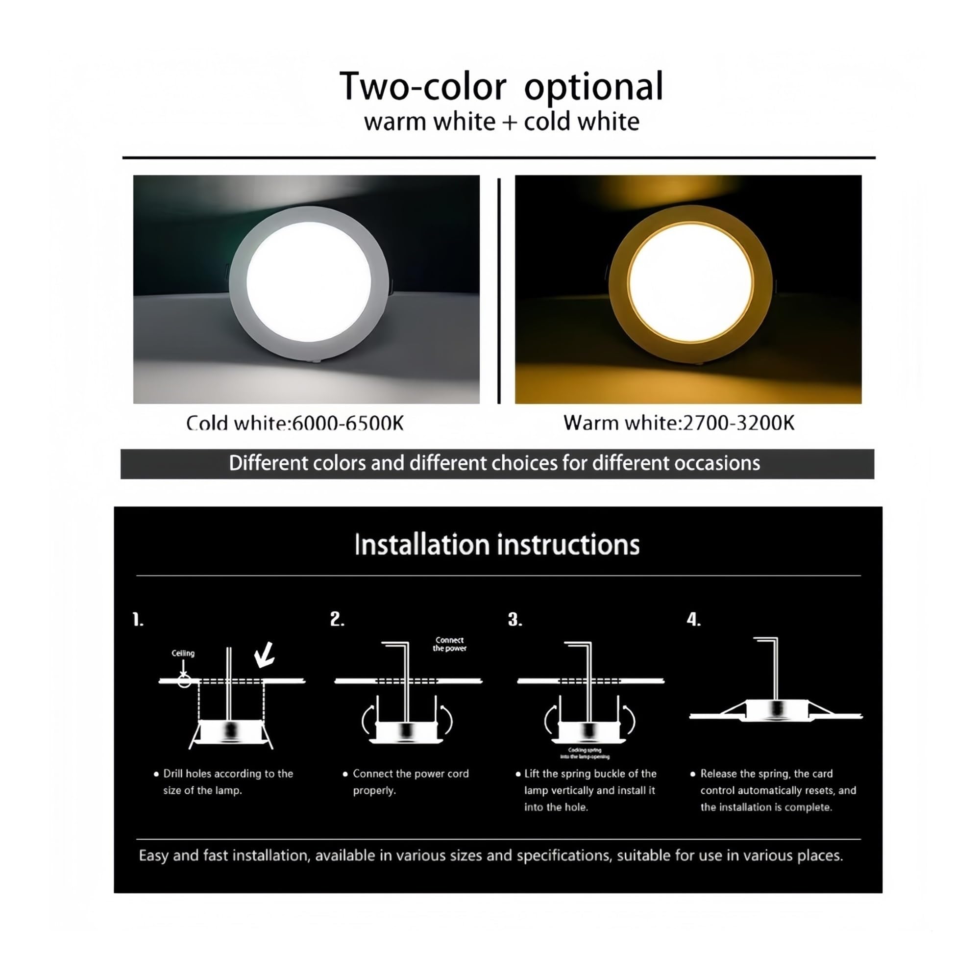 Reflektory ledowe 1 szt. LED typu Downlight 12V 5w 9w 12w 15w 18w wpuszczany reflektor oświetlenie sufitowe do salonu w domu