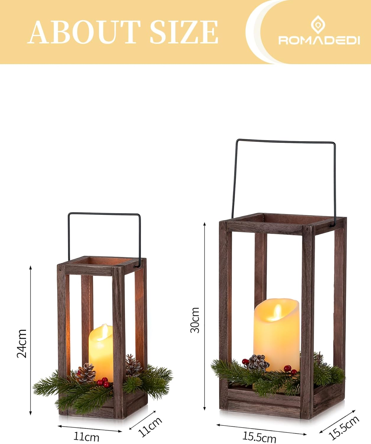 Detail lampášov Romadedi a dekorácie