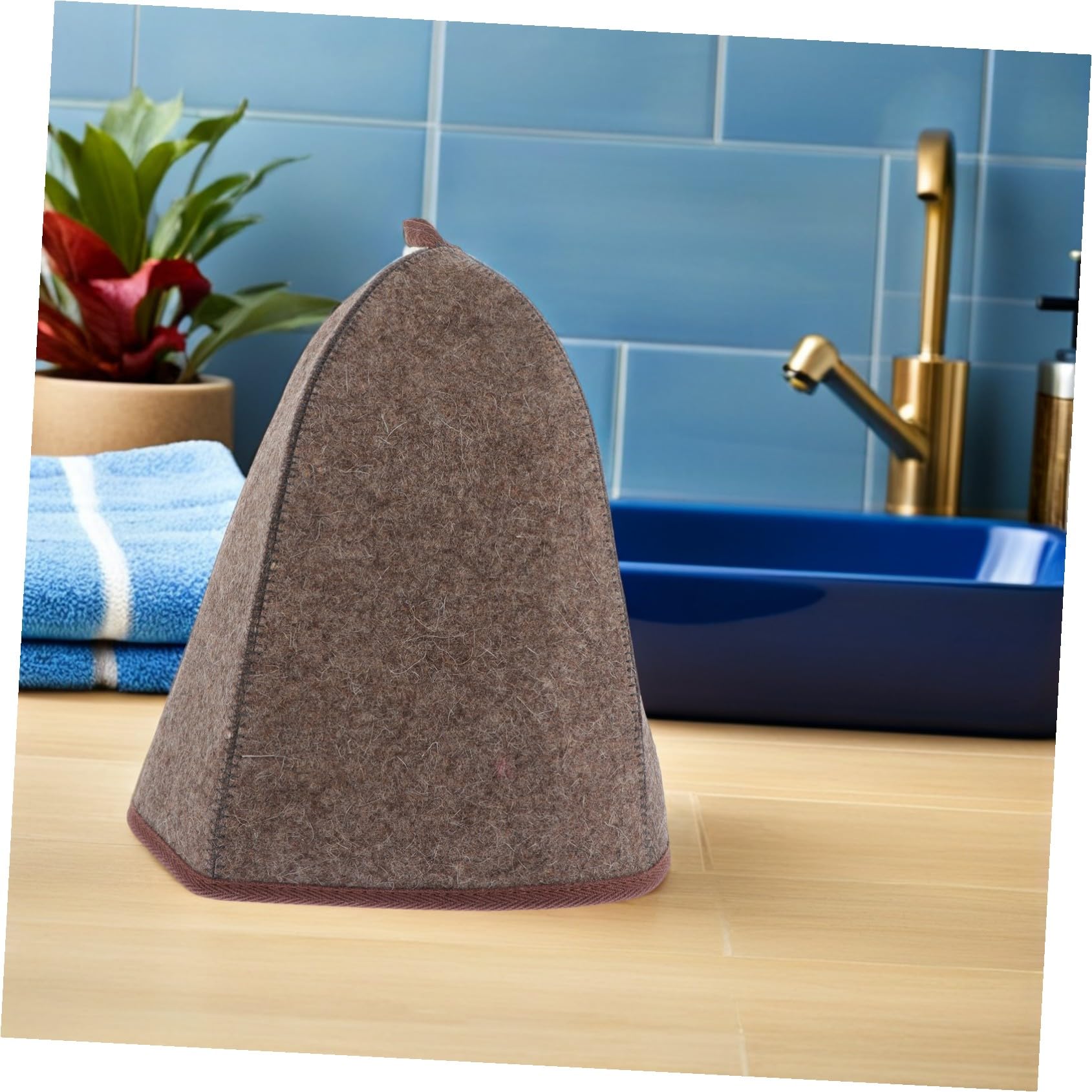 Homoyoyo 3 Piezas Sombrero de Baño de Alta Cúpula para Hombre y Mujer Protección Térmica para Cabello Accesorio de Fieltro para Baños de Vapor y Ducha