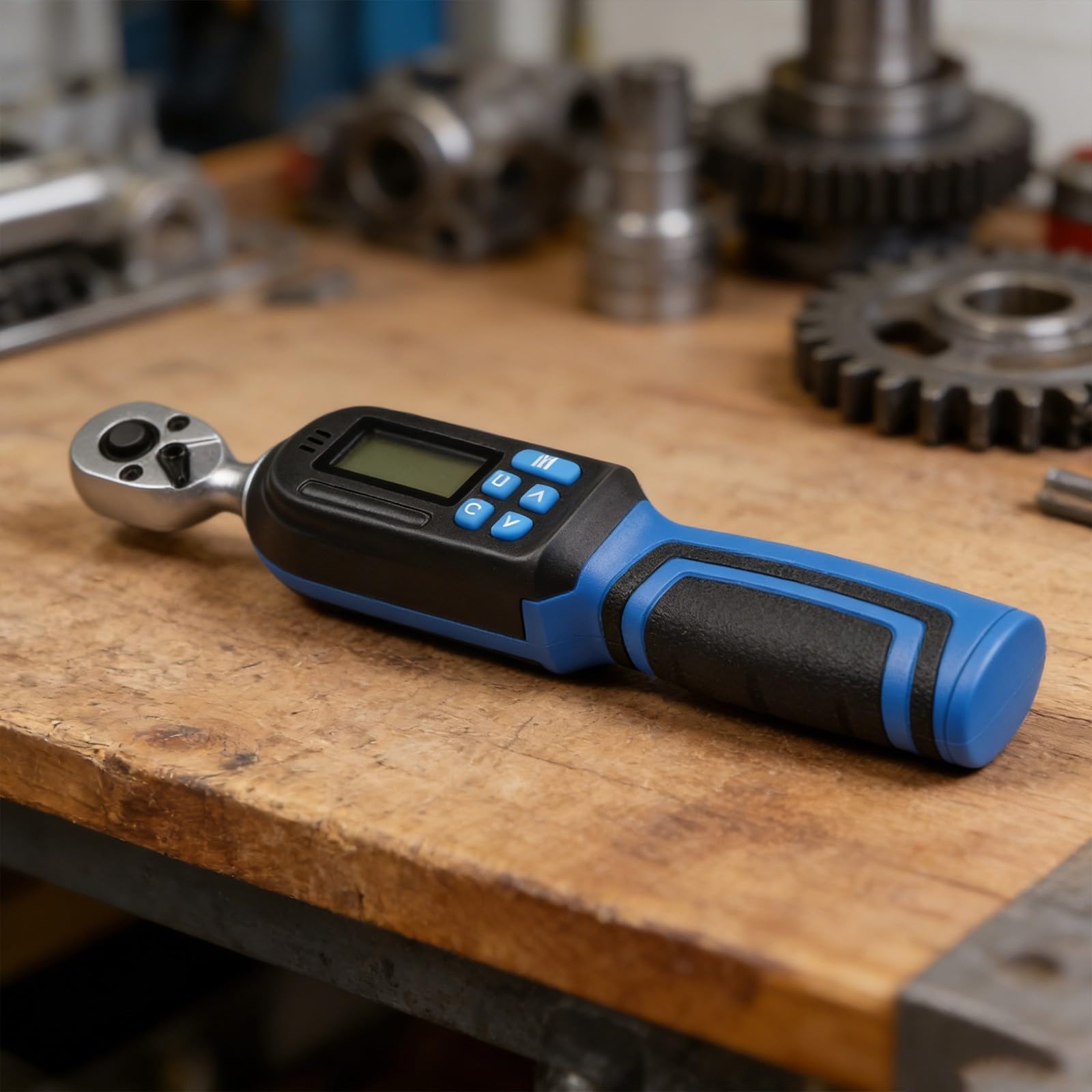 Llave dinamométrica digital de 1/4 pulgadas con indicador LED, ajustable de 1,5 a 30 Nm para reparación de coches de bicicleta, herramienta manual de precisión