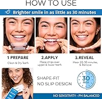 Vista 4 de Tiras blanqueadoras dentales: 12% alimentadas con peróxido, tira flexible Pro Advanced de ajuste seco, pH equilibrado, seguro de esmalte, cero