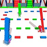 Bridge Builder Runner Race Fun Challenge - Collect Brick Blocks and Pave and Build the Bridge