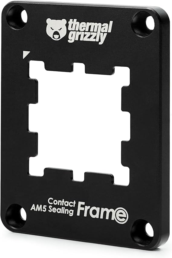 Thermal Grizzly AM5 Contact Sealing Frame - Contact Frame & CPU Guard Combination - Optimizes Contact Pressure Points & Protects Components - for AMD Ryzen 7000 CPUs - Including Aeronaut 1g