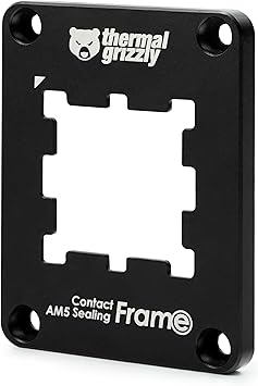 Thermal Grizzly AM5 Contact Sealing Frame - Contact Frame & CPU Guard Combination - Optimizes Contact Pressure Points & Protects Components - for AMD Ryzen 7000 CPUs - Including Aeronaut 1g