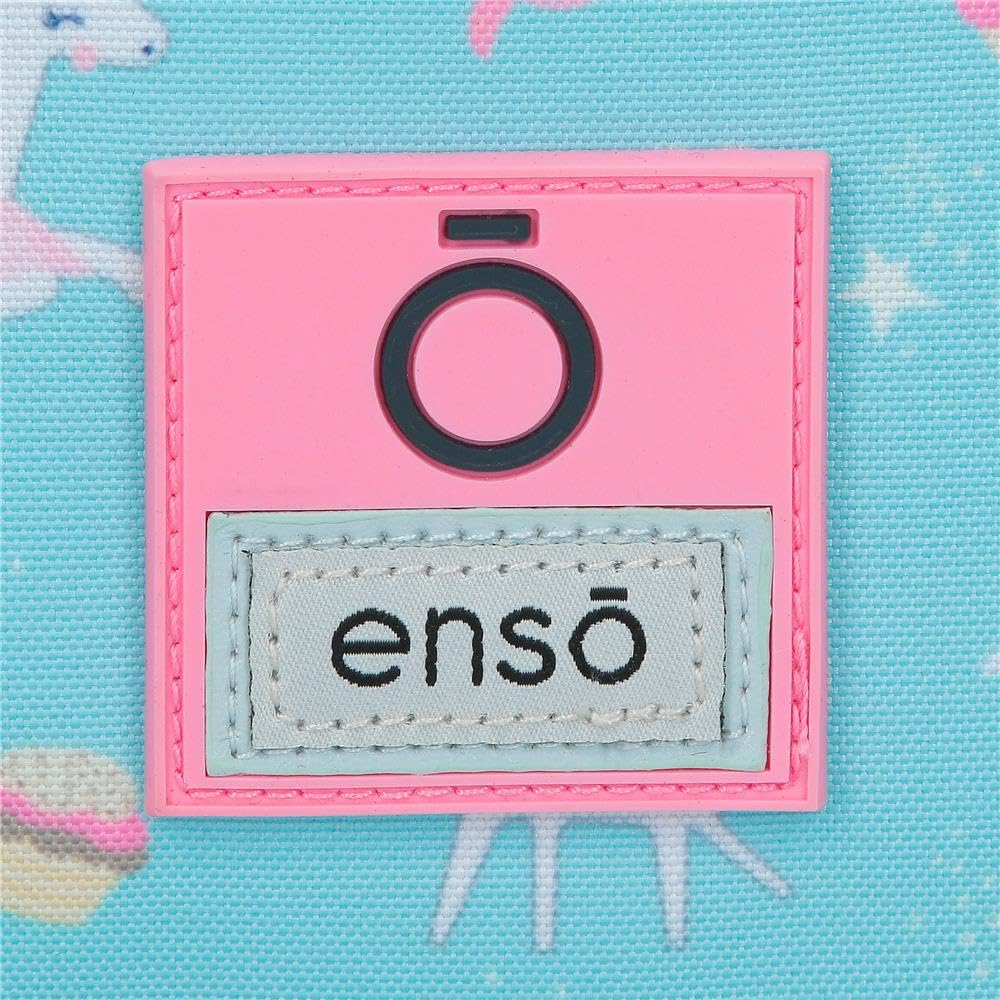 Enso Unicorn Paradise mochila infantil, mochila escolar, fabricada en Poliéster, ruedas dobles de giro multidireccional, Múltiples formas de usarlo, azul.