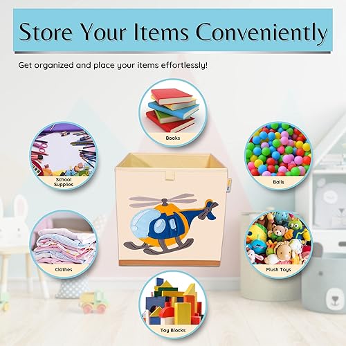 Miniatura 2 de Product 4 Kids - Contenedores organizadores de almacenamiento lavables, organizadores de juguetes de lona plegables y almacenamiento para juguetes,