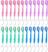 24 Pcs Disposable Toothbrush with Toothpaste, Mini Toothbrush and Toothpaste Set, Portable Pre-Pasted Individually Wrapped Toothbrushes for Travel Work Camping