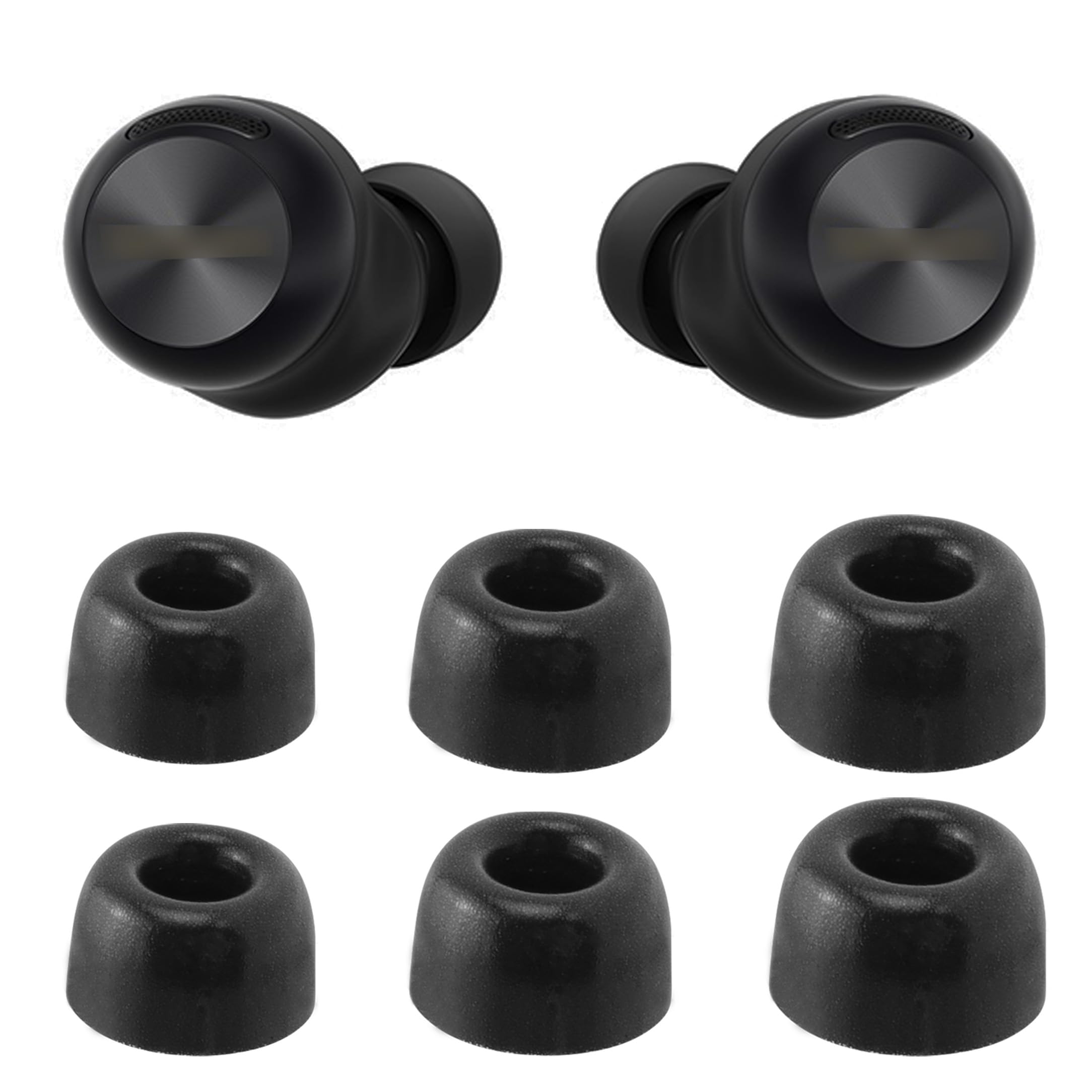 NANLANFAN Replacement Foam Eartips for Technics EAH-AZ100 Wireless Earbuds, Ultimate Comfort, 3 Pairs (S/M/L, Black)