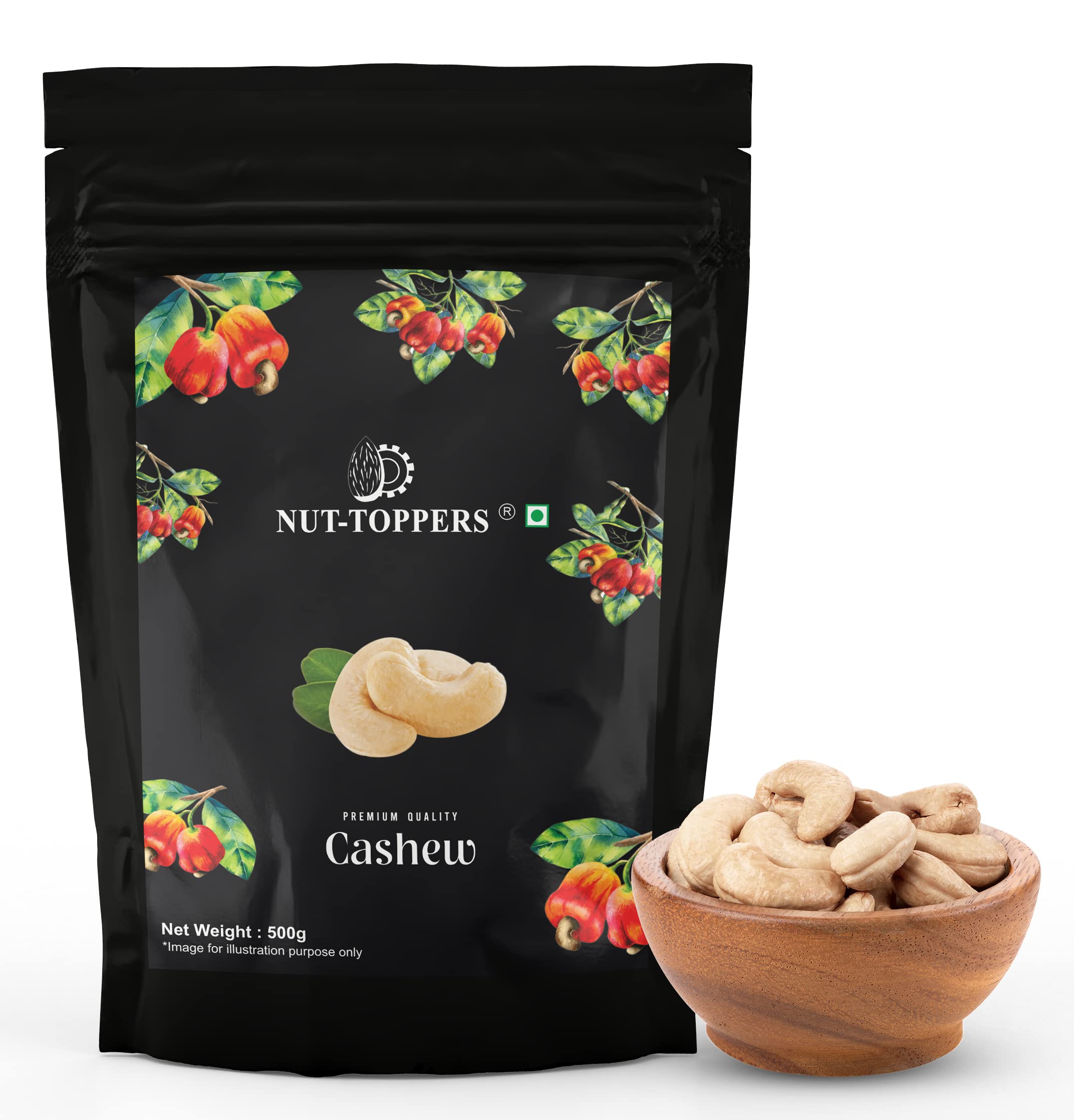 Nut Toppers Premium Whole Cashews 500g | W320 cashew 500g | Premium Kaju nuts | raw crunchy cashew nuts | Gluten Free &100% Vegan | (B0BD83HJ66) Amazon Price History, Amazon Price Tracker