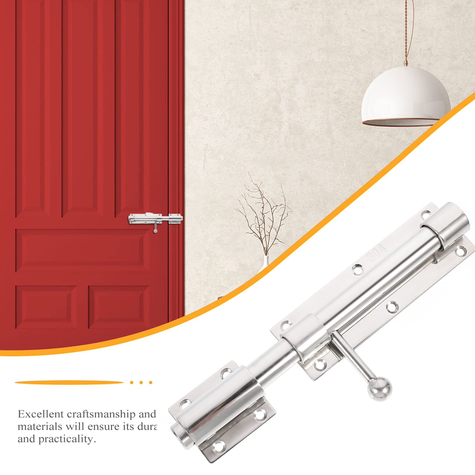 TOPBATHY 1pezzi Serratura Inossidabile Chiavistello e Resistente Per e Finestre Installazione Facile Design Per e