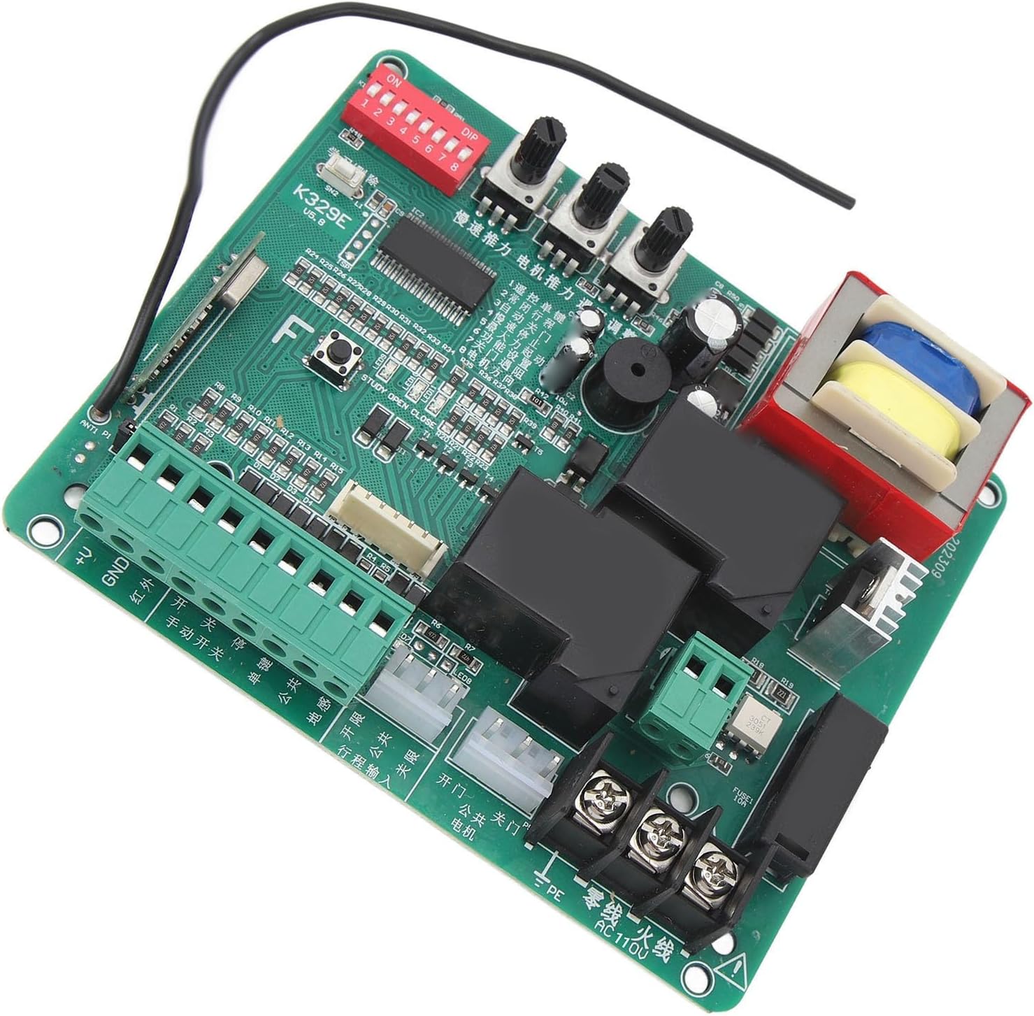 Sliding Gate Circuit Board with LED Indicators, Slow Speed Motor Controller 220V - Smooth Operation, Manual One Button Control, for Sliding Gate Motors and Automatic Door Openers