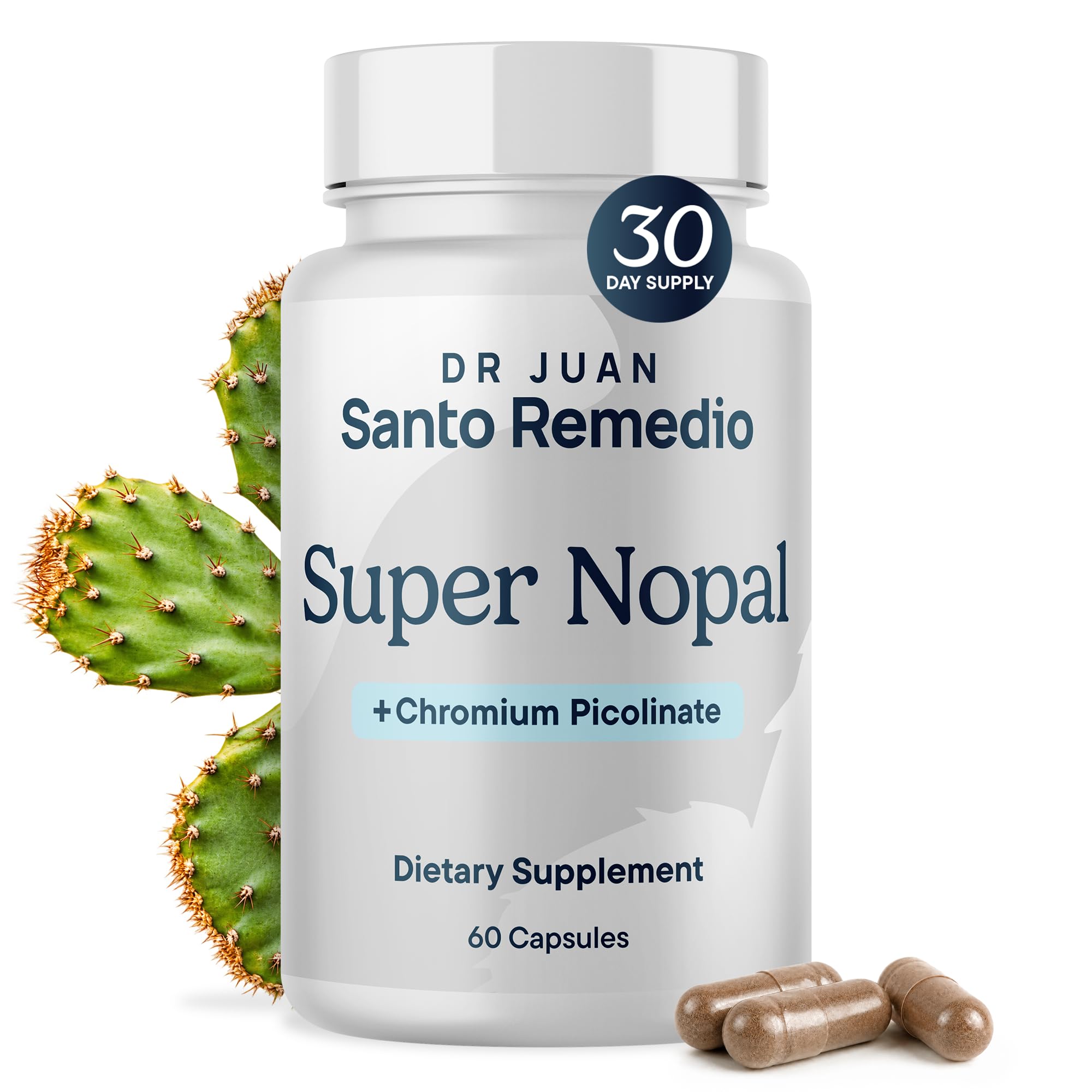 Santo Remedio Super Nopal, Daily Fiber Supplement, 60 Capsules