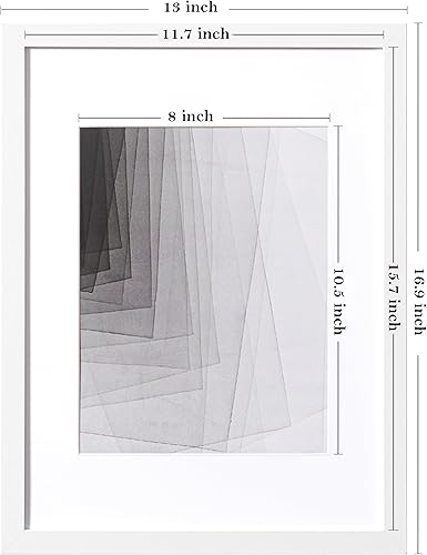 Vista 110 de eletecpro Juego de 10 marcos de fotos de 8.5 x 11 pulgadas, collage de fotos, decoración de pared, fotos de 5 x 7 con paspartú o de 8.5 x 11 Negro