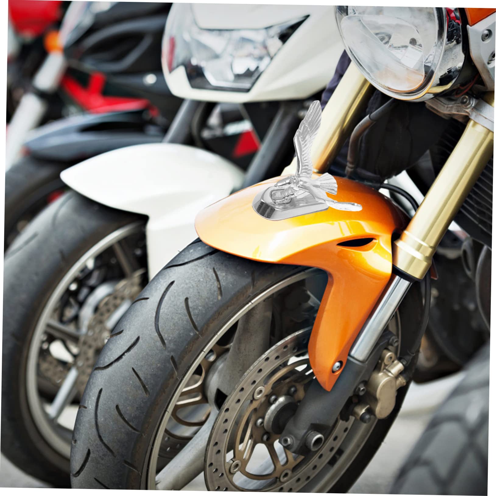 VALICLUD Motorrad-Abzeichen Adler Frontdekoration 3D Metall Emblem Für Universal Motorhauben Verzierung Wetterbeständig Motorradzubehör