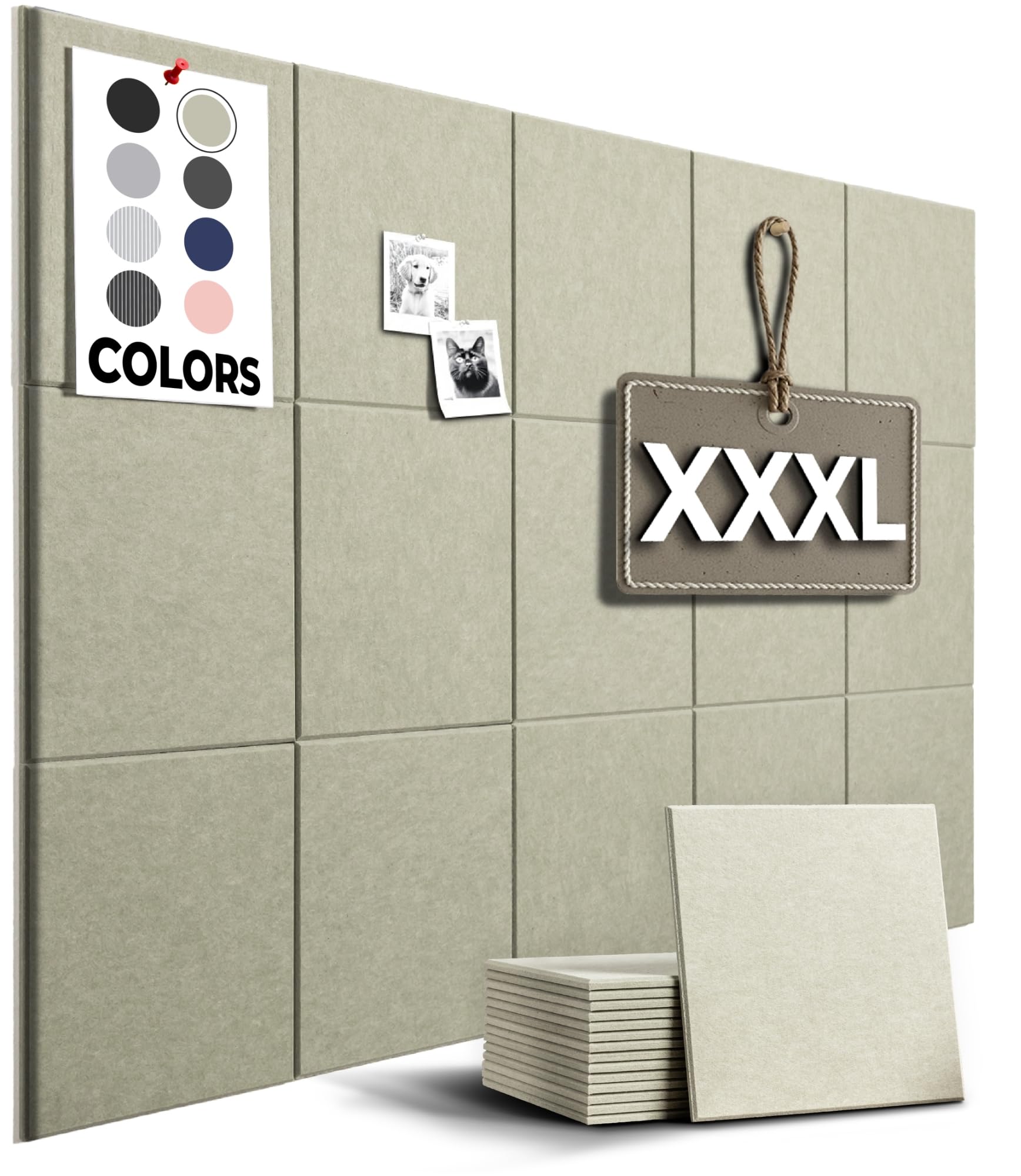 WALLHERO Corkboards for Wall, 59"x36" | 15 Pack | Cork Board Squares, Pin Up Board, Office Board for Wall, Big Bulletin Board, Cork Roll with Adhesive