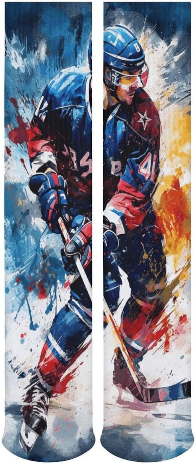 5 Pairs Knee High Socks Ice Hockey Players Long Tube Boot Seamless Toe