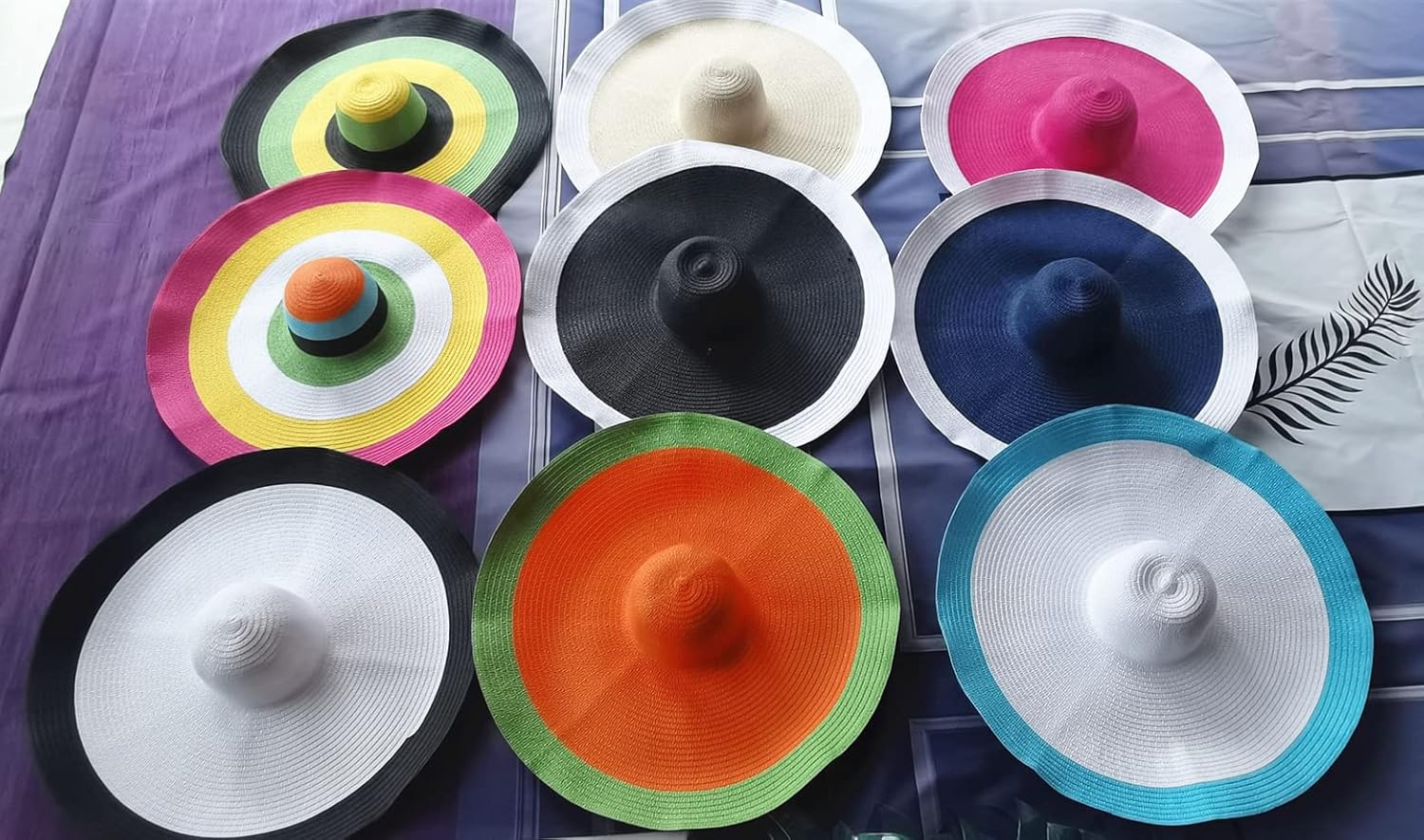 Oversized Beach Hat for Women, Large Wide Brim Packable Floppy Sun Straw Hats Foldable,Handmade Summer Big Beach Hat - Image 7