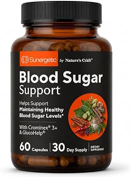 Premium Blood Sugar Support SupplementSupports Healthy Blood Sugar Levels Already Within Normal Range Includes Bitter Melon Extract, Vanadium, Chromium, Cinnamon, Alpha Lipoic Acid-60 Capsules